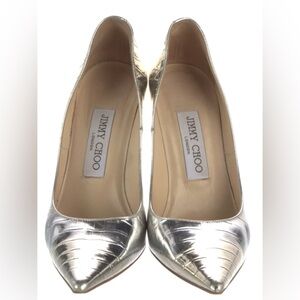 Metallic Silver Jimmy Choo Pumps